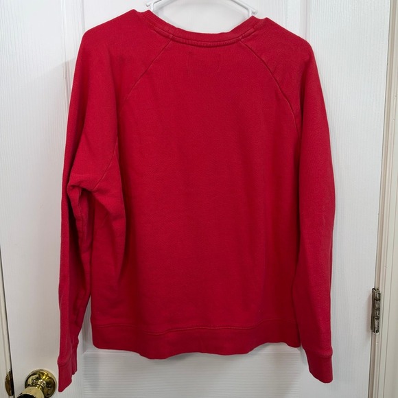 Lucky Brand red embroidered GIRL casual crewneck 100% cotton sweatshirt casual L - Picture 6 of 8